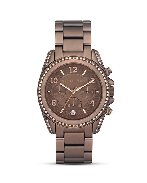 michael kors brown watch women's|chocolate brown michael kors watch.